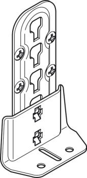 Bettverbinder, für Mittelbalken- und Lattenrostauflage Höhe einstellbar, Höhe: 140 mm, blau verzinkt